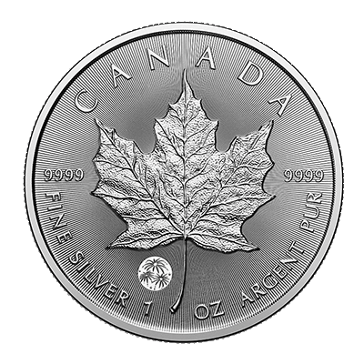 A picture of a 1 oz Treasured Silver Maple Leaf: Congratulations Privy Mark Silver Coin (2025)